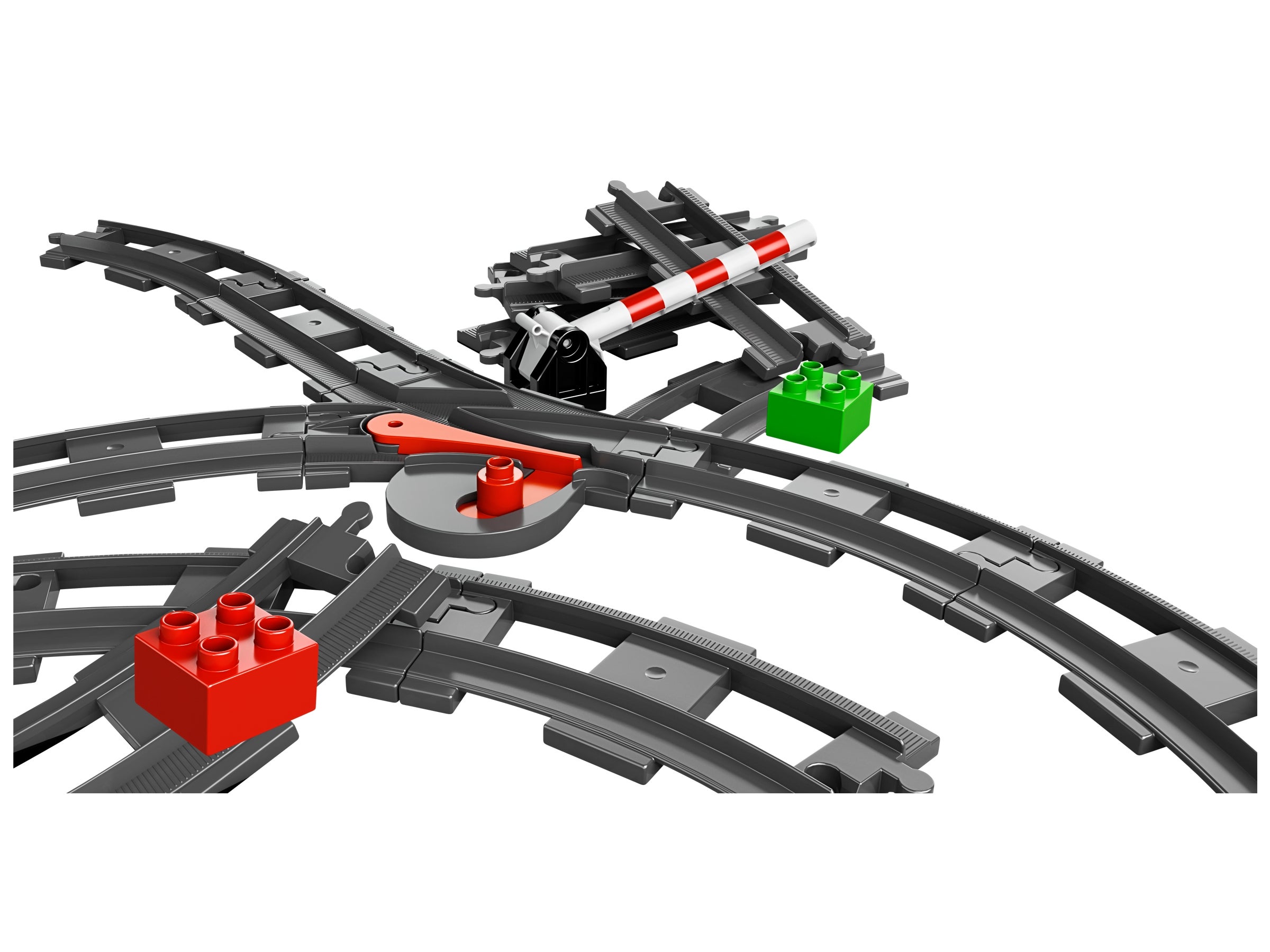 Lego Duplo Eisenbahn TRAIN GRAU DBG Weiche Schiene ROT TRACK